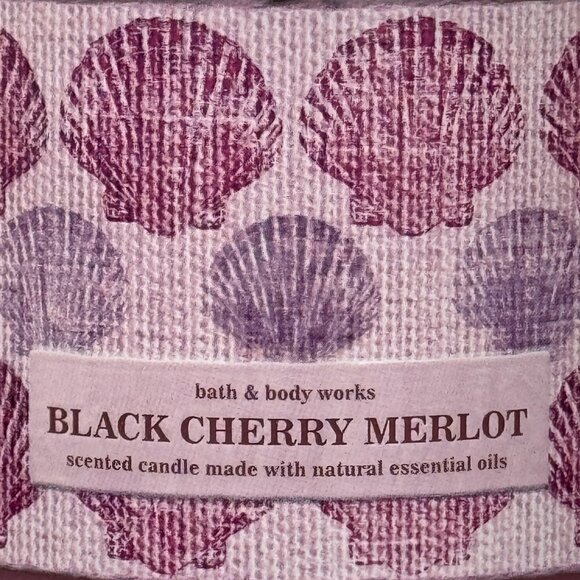 BBW Black Cherry Merlot Bath & Body Works 3 Wick Candle - Picture 3 of 10
